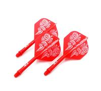 CUESOUL ROST Integrated Dartpfeile Schäfte Shafts and Darts Flights Standard Shape,Set of 3 pcs Unique Designed Pattern(CSAK-52XFY)