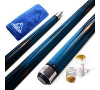 CUESOUL SOOCOO Series 58 inch 19oz Maple Pool Cue Stick Set with Billiards Joint Protector and Cue Towel -11.5mm Tip-Blue