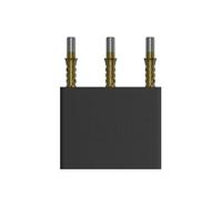 CUESOUL TOUCH POINT II Replacement Dart Steel Points,Collar Design,Titanium Coated,Pack of 3pcs