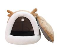 Cueva Cama Gatos Refugio Suave Cubierta Mascotas Base Antideslizante Invierno Muebles Cachorros Interiores Exteriores Balcón Dormitorio Sala Descanso Relajante Hogar Cómodo