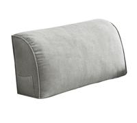 CUEYU Extra Thick Sofa Back Cushion Wedge Pillow for Couch&Bed, Couch Back Cushion Decorative Throw Pillows, Lumbar Neck Back Support Pillows Headboard Cushions Pillows Comfort （Grey23.6x17.7x7.8）