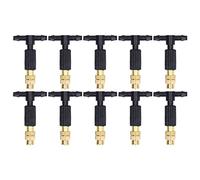 Cufaee 10Pcs Atomizing Nozzles, Plastic, Brass Removable Design Drip Irrigation Micro Spray Emitters, Garden Irrigation Misting Spray Head for Greenhouse Seedling Cultivation