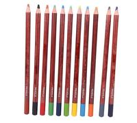 Cufaee 12Pcs Chalk Pastel Pencils, Wooden Rod Charcoal Pencils Drawing Set, Colored Pencils Set for Artists and Art Supplies (Landscape Color Pink Pencil)