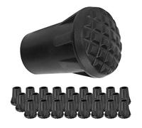Cufaee 25pcs Cane Tips, 0.4in Heavy Duty PVC Walking Stick Tips, Non Slip Ferrule Protectors Cane End Tips for Trekking Poles Hiking