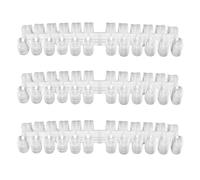 Cufaee 3 Pack Clear Nail Polish Color Card, Short Square Round Card Display Tips, Manicure Tool Accessories for Nail Swatches Training