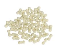 Cufaee 50Pcs Fishing Double Rattle, Catfish Rattle Bells with Plastic Case, Catfish Rattles for Catfish Bass Pompano (Milky White)