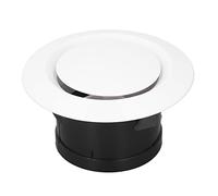 Cufaee Adjustable Soffit Vents, ABS Wall Mounted Flexible Space Saving Round Air Vent, White Round Soffit Exhaust Vent for Kithchen Office Home (6 Inch)