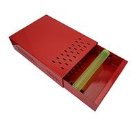 Cufaee Detachable Ground Knock Container Bucket Box with Rod,Commercial Use Coffee Ground Box, Knock Box Drawer for Home and Coffee Shop (Red)