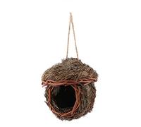 Cufaee Handmade Woven Bird Nest, Bird Cage House, Home Hanging Decor Cage for Parrot Hamster Small Pets