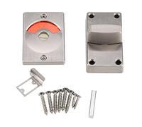 Cufaee Indicator Door Bolt Lock, Zinc Alloy Stainless Steel Latch Indicating Lock with Screws, Deadbolt Chasis for Bathroom Restroom Toilet