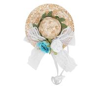 Cufaee Pet Sombrero Hat, Mini Pets Birthday Party Hats with Flowers, Pets Cap Apparel for Small and Medium Dogs Cats (XS)