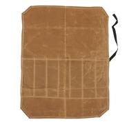 Cufaee Portable Chef Tool Bag, Canvas Chef Fork Tool Holder, Chef Knife Roll Pouch for Kitchen Utensils Traveling Camping (Khaki Color)