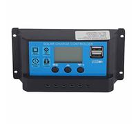 Cufaee Solar Panel Controller, 20A 12V 24V 2-Way MOS Solar Charge Controller PWM 3 Stage Battery Regulator