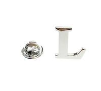 Cuff-Arts Lapel Pin Badges Alphabet Letter Lapel Pin with a Gift Box L