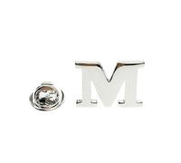 Cuff-Arts Lapel Pin Badges Alphabet Letter Lapel Pin with a Gift Box M
