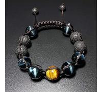 Cuff Bangle,Prosperity Evil Eye Bracelet 7A Tiger Eye Stone Lava Stone Diffuser Eagle Stone Adjustable Bracelet Natural Crystal Healing Gemstone Attract Money Good Luck Inspiration,Style b