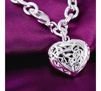 Cuff Bracelet Charm Chain Bangle Women Jewelry Bracelets Mens Pedometer Watch (银色,Sliver, One Size)