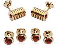 Cuff-Daddy Mens Swarovski Crystals Cufflinks and Studs with Jewelry Presentation Box Storage Travel Special Occasions Cufflinks for Wedding Mens Cuff Link Dress Shirt Business Gift Jewelry Box, crystal