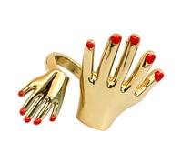 Cuff Fashion Jewelry with Abstract Hand Detail Adjustable Alloy Accessory for Daily Outfits Parties and Dressing Abstract Hand Jewelry Open Cuff Adjustable Alloy Accessory Metallic Retro Art Piece