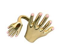Cuff Fashion Jewelry with Abstract Hand Detail Adjustable Alloy Accessory for Daily Outfits Parties and Dressing Abstract Hand Jewelry Open Cuff Adjustable Alloy Accessory Metallic Retro Art Piece