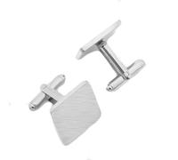 Cuff Link Women Men Cufflinks Set Square Silver Titanium Square Brushed 1.8X1.8cm Jewelry for Husband Dad Valentines Day Business Fathers Day