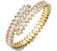 Cuff Tennis Bracelets Women : Adjustable 8MM Withe Cubic Zirconia Classic Tennis Bracelet Shiny Crystal Dainty Bangle Fashion Jewelry Wedding Birthday Christmas Gifts for Her Mom Wife Girfriend
