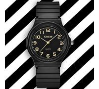 Cuff Watches for Women Watch Wristwatch Silicone Quartz Analog Children Men's Watch (C, One Size)
