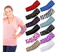 Cuffbow 12 Pcs PICC Line Sleeve Cover for Adults 12 Patterns PICC Line Sleeve Protector Reusable PICC Nursing Sleeve Adult Breathable and Elastic Line Sleeve for PICC Lines