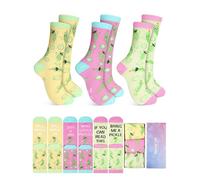 Cuffbow 3 Pairs Funny Pickle Socks for Women Men Pickle Lovers Gifts Novelty Cotton Socks Unisex Gifts, Classic Color, One size