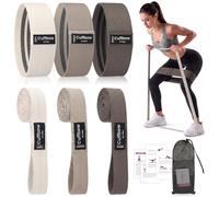 Cuffbow 6 Pcs Fabric Resistance Bands for Working Out Non Slip Exercise Bands for Men and Women Booty Workout Stretch Exercise Band for Legs Exercises Resistance Band for Home, Fitness, Pilates, Yoga