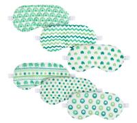 Cuffbow 6 Pcs Plush Sleep Eye Mask Silk Furry Eye Covers for Sleeping Cute Sleep Mask Fluffy Comfortable Sleeping Blindfold for Travel Sleepover Nap Party Supply Women (Four Leaf Clover,Green)