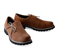 Cuffbow Lederhosen Shoes for Men Oktoberfest Costume Boots Authentic German Lederhosen Shoes Brown Haferl Shoe for Party