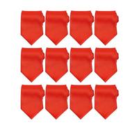 Cuffbow Men's Tie Bulk Groomsman 3.15'' Formal Necktie for Wedding Business, Red, 57 x 3.15 inches