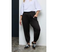Yours Curve Cuffed Harem Joggers - Women's - Plus Size Curve Black