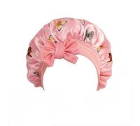 Cuffia da notte in raso per bambine, cuffia morbida per capelli da notte, traspirante liscia e traspirante, copricapo leggero per la notte con elastico, taglia unica adatta a bambini dai 2 ai 10 anni