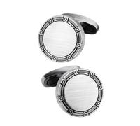 Cufflinks 2 Pairs Of Antique Silver Round Metal Brushed Shirt Cufflinks Men'S Cuff Cuffs