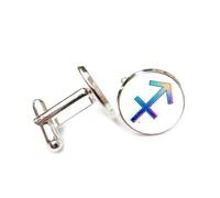 Cufflinks, Arrow Totem Fashion Gradient Fault Art, Sagittarius Twelve Zodiac Signs, Personalized Cuff Buckle, Shirt Accessory Gift For Accountant Boss Business Wedding Prom Formal Occasion