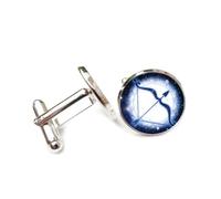 Cufflinks, Arrow Universe Nebula Quantum Entanglement, Sagittarius Twelve Zodiac Signs, Personalized Cuff Buckle, Shirt Accessory Gift For Accountant Boss Business Wedding Prom Formal Occasion