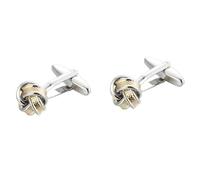 Cufflinks Business Cufflinks Shirts Cuffs Buttons Gold And White Two-color Twist-shaped Cuff Links Men's Women's Jewelry