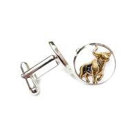 Cufflinks, Cattle Mechanical Starry Sky Relief Sculpture, Taurus Twelve Zodiac Signs, Personalized Luck Cuff Buckle, Shirt Accessory Gift For Accountant Boss Business Wedding Prom