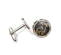 Cufflinks, Cattle Totem Sandblasting Mechanical Relief Sculpture, Taurus Twelve Zodiac Signs, Personalized Luck Cuff Buckle, Shirt Accessory Gift For Accountant Boss Business Wedding Prom