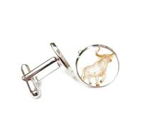 Cufflinks, Charm Cattle Totem Star Line Dynamic Particle Flow, Taurus Twelve Zodiac Signs, Personalized Luck Cuff Buckle, Shirt Accessory Gift For Accountant Boss Business Wedding Prom