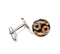 Cufflinks, Crab Simple Lightning Symbol Energy Crystal, Cancerians Twelve Zodiac Signs, Personalized Cuff Buckle, Shirt Accessory Gift For Accountant Boss Business Wedding Prom Formal Occasion