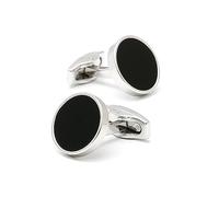 cufflinks Cufflinks Men Black Silver Round Buttons Formal Shirt Cufflinks Wedding Jewelry gemelli camicia uomo