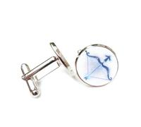 Cufflinks, Dimensional Bow Nebula Quantum Entanglement, Sagittarius Twelve Zodiac Signs, Personalized Cuff Buckle, Shirt Accessory Gift For Accountant Boss Business Wedding Prom Formal Occasion