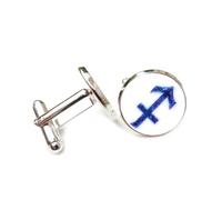 Cufflinks, Dimensional Nebula Quantum Entanglement, Sagittarius Twelve Zodiac Signs, Personalized Cuff Buckle, Shirt Accessory Gift For Accountant Boss Business Wedding Prom Formal Occasion