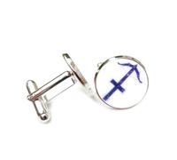 Cufflinks, Dimensional Nebula Quantum Entanglement, Sagittarius Twelve Zodiac Signs, Personalized Cuff Buckle, Shirt Accessory Gift For Accountant Boss Business Wedding Prom Formal Occasion