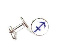 Cufflinks, Dimensional Nebula Quantum Entanglement, Sagittarius Twelve Zodiac Signs, Personalized Cuff Buckle, Shirt Accessory Gift For Accountant Boss Business Wedding Prom Formal Occasion