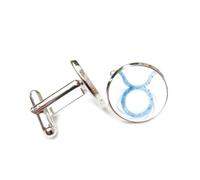 Cufflinks, Dynamic Taurus Symbol Planet Line Particle Flow, Taurus Twelve Zodiac Signs, Personalized Luck Cuff Buckle, Shirt Accessory Gift For Accountant Boss Business Wedding Prom