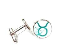 Cufflinks, Dynamic Taurus Symbol Unique Nebula Particle Flow, Taurus Twelve Zodiac Signs, Personalized Luck Cuff Buckle, Shirt Accessory Gift For Accountant Boss Business Wedding Prom